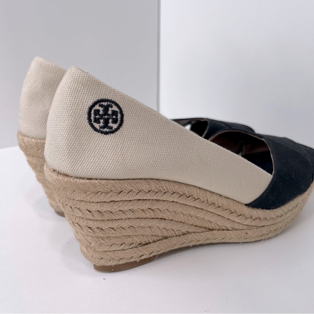 TORY BURCH Filipa Wedge Espadrilles Size 9.5 wedding guest resort wear - Picture 5 of 13